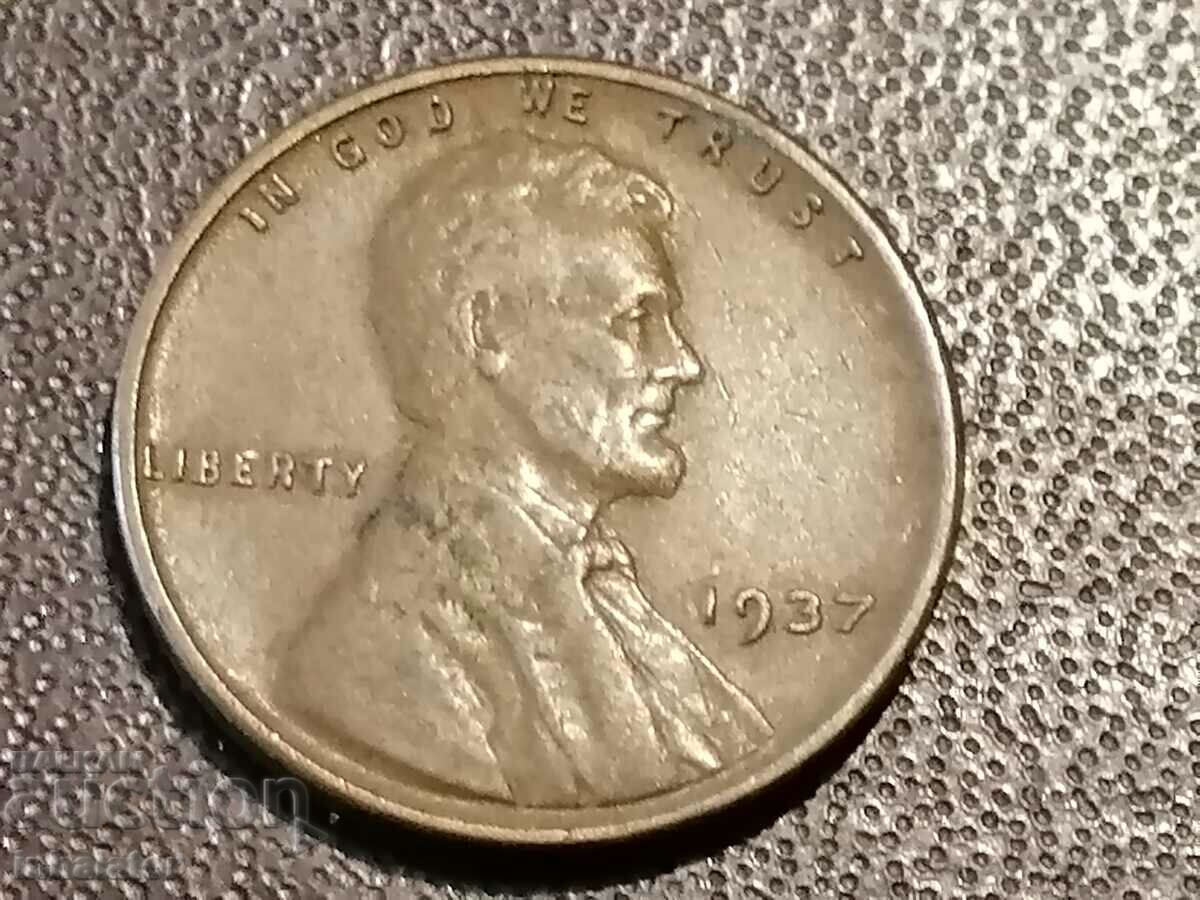 1937 1 cent SUA