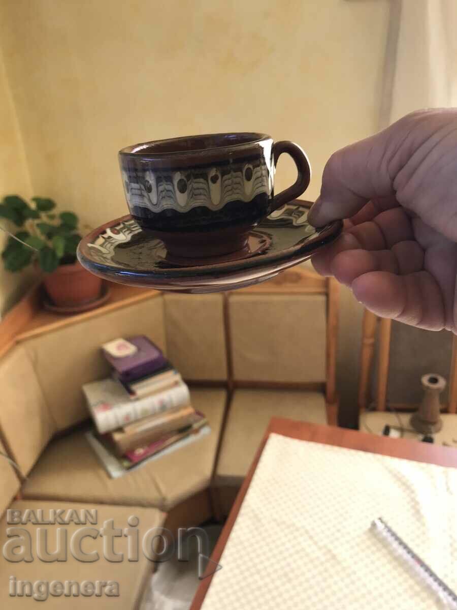 CERAMIC TROJAN CUP PLATE SET with price 4.00 BGN | € 2.05 CERAMIC TROJAN CUP PLATE SET with price 4.00 BGN | € 2.05