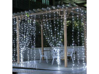 Christmas decoration - LED light curtain, 300x60 cm. Price - 25