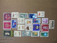 21 pcs. POSTAL STAMPS - GERMAN DEMOCRATIC REPUBLIC