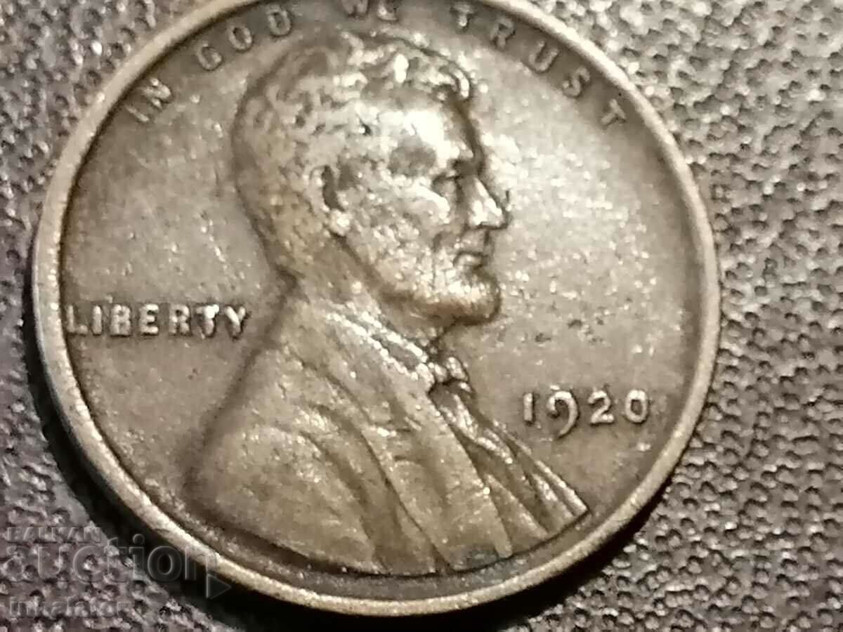 1920 1 cent SUA