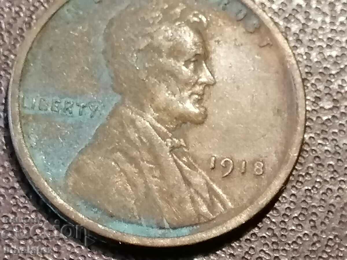 1918 1 cent SUA