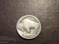 1913 - 38 Year 5 Cent USA Indian Head Bison