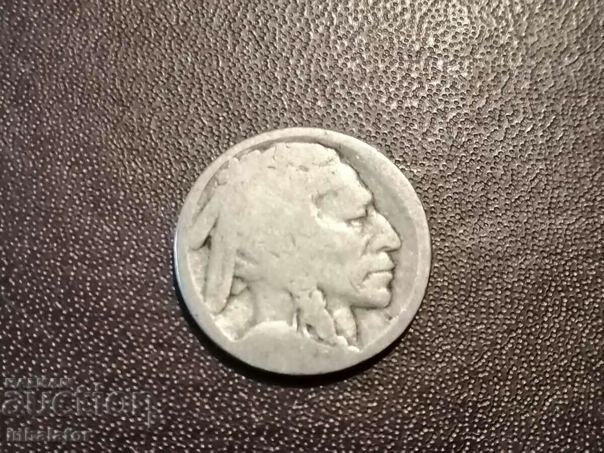 1913 - 38 Year 5 Cent USA Indian Head Bison