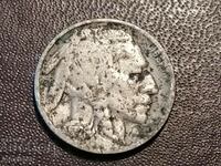 1928 5 Cent USA Indian Head Bison