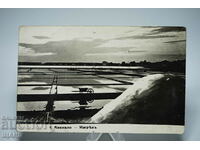 1930 Photo Card Anchialo Salt Flats at Sunset