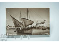 1930 Card Photo Burgas Sailboat Port Details