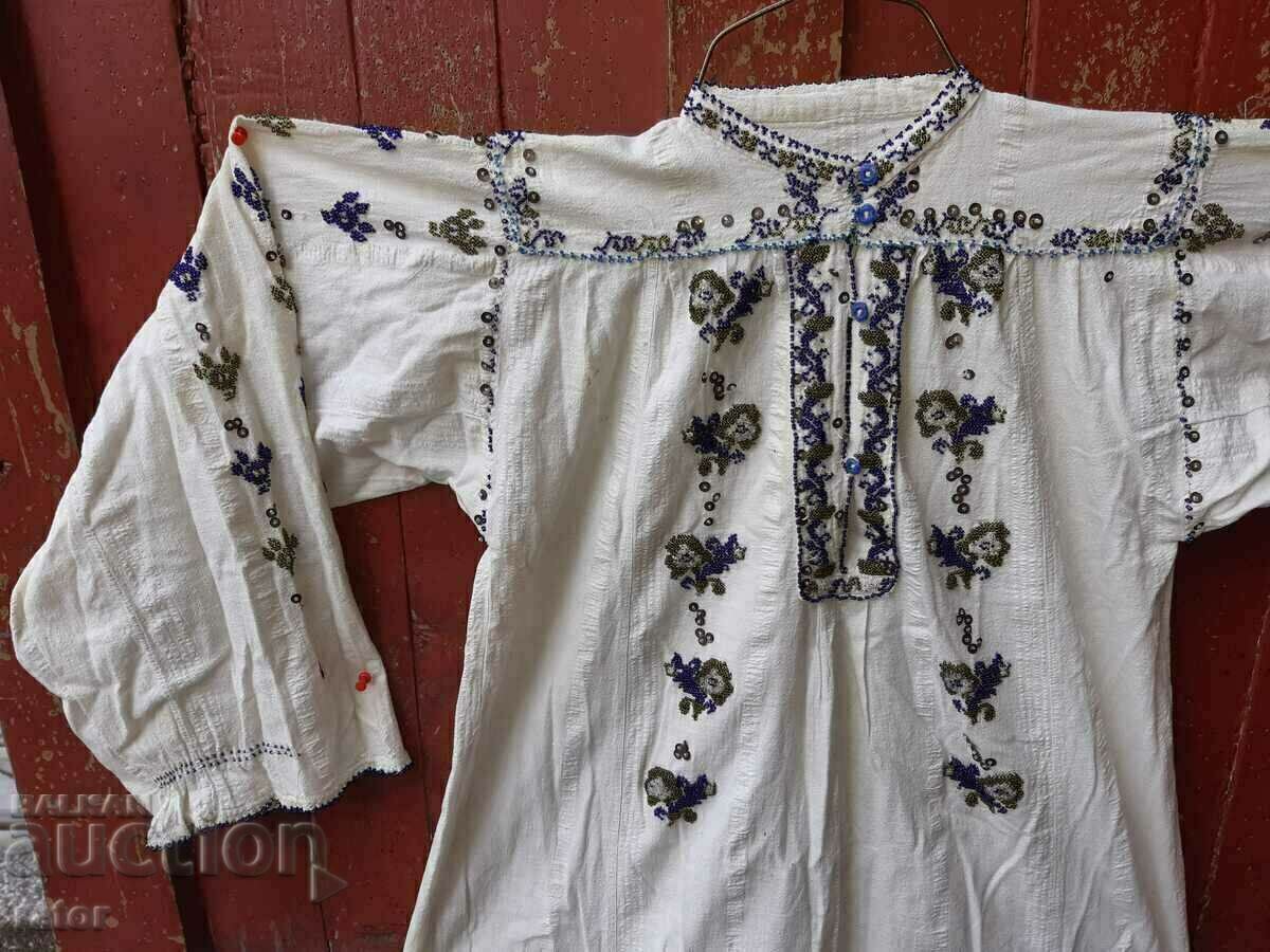 Authentic long shirt with beads, sequins, lace. Folk costume with price 207.99 BGN | € 106.34 Authentic long shirt with beads, sequins, lace. Folk costume with price 207.99 BGN | € 106.34