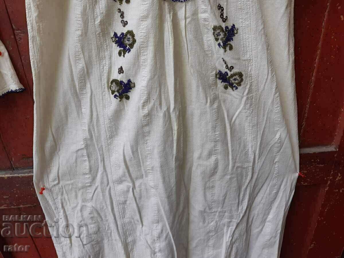 Delivery of Authentic long shirt with beads, sequins, lace. Folk costume Delivery of Authentic long shirt with beads, sequins, lace. Folk costume