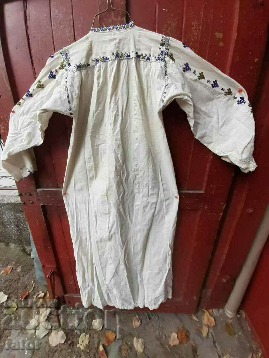 Authentic long shirt with beads, sequins, lace. Folk costume - 6 Authentic long shirt with beads, sequins, lace. Folk costume - 6