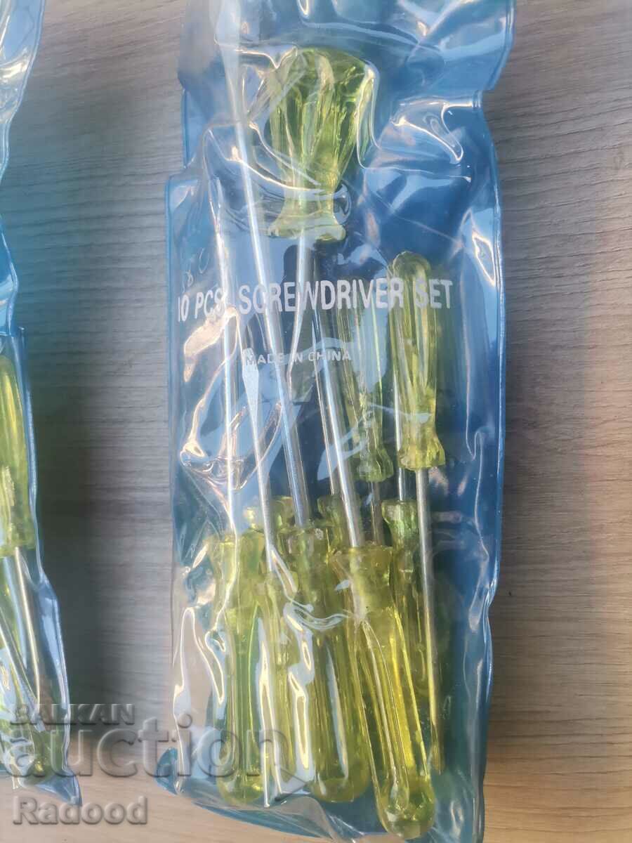 Screwdrivers 5 sets of 10 pieces with price 25.00 BGN | € 12.78 Screwdrivers 5 sets of 10 pieces with price 25.00 BGN | € 12.78