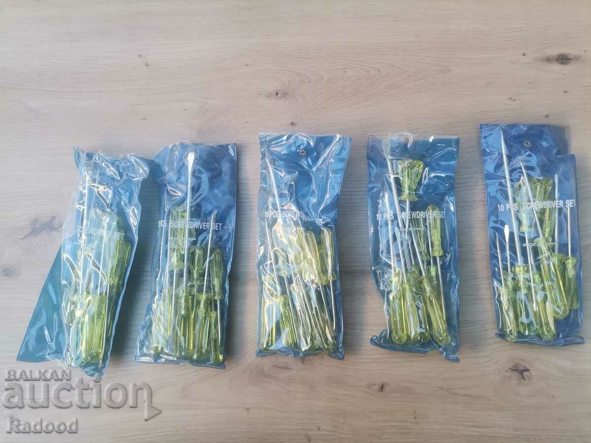 Şurubelnițe, 1 set de 10 bucăți Şurubelnițe, 1 set de 10 bucăți