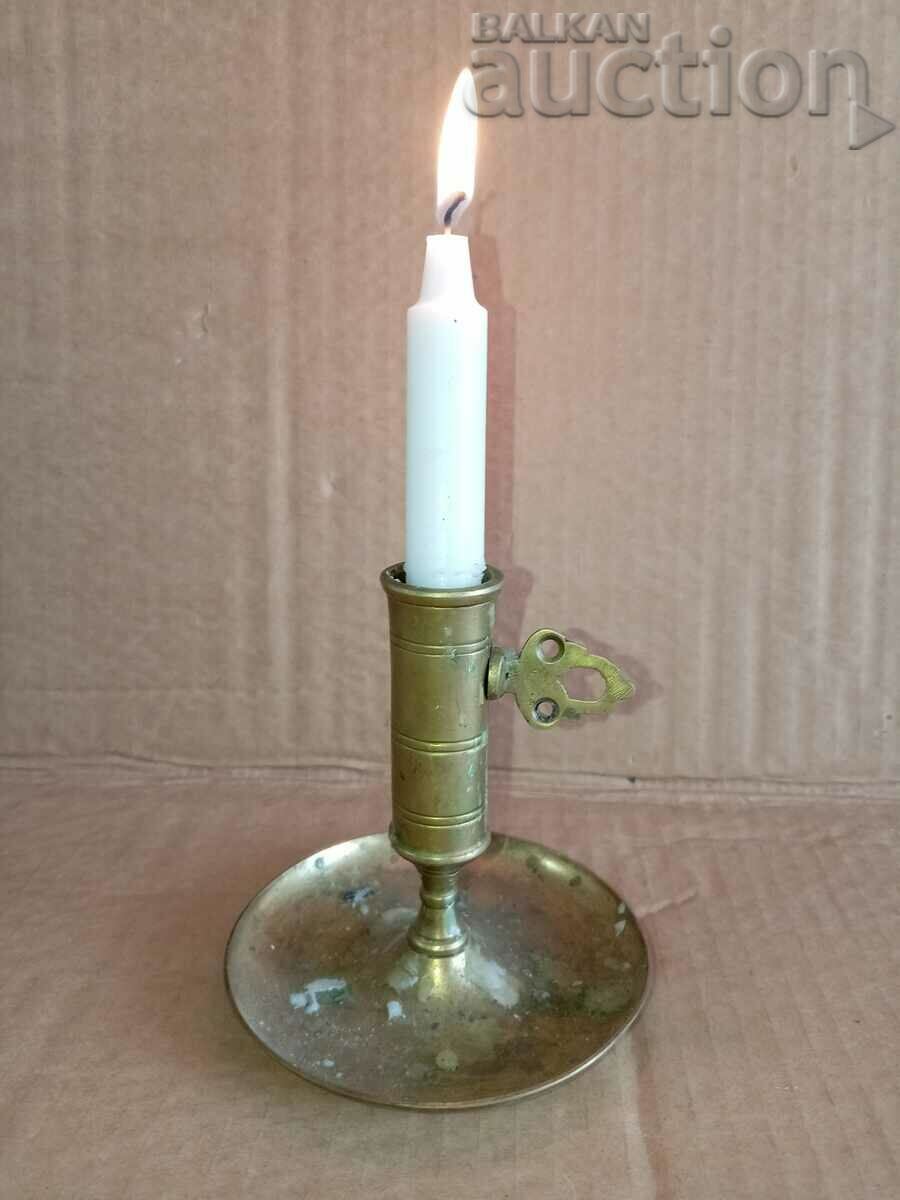 antique bronze candlestick with candle height adjustment - 5 antique bronze candlestick with candle height adjustment - 5