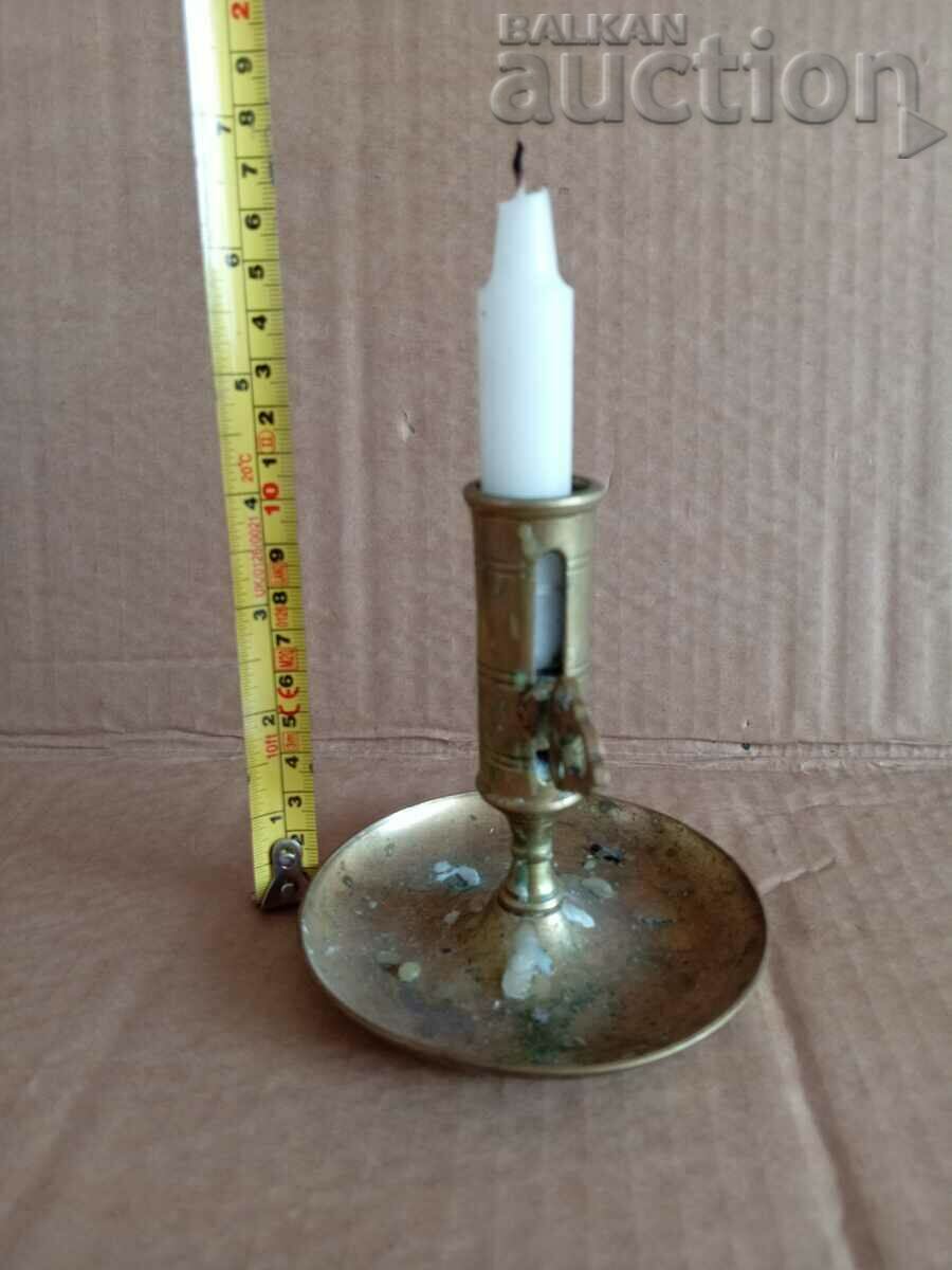 antique bronze candlestick with candle height adjustment - 7 antique bronze candlestick with candle height adjustment - 7