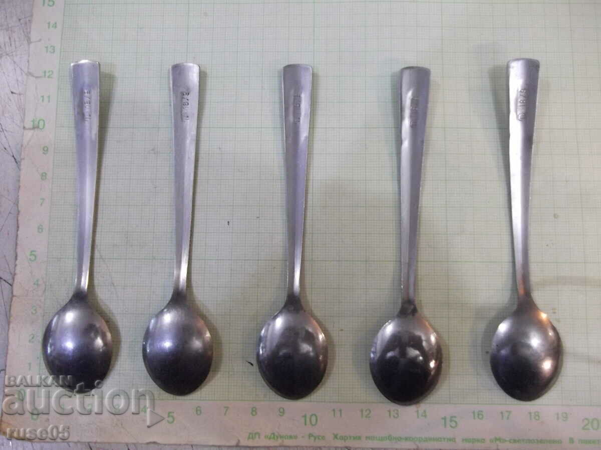 Delivery of Lot of 5 pcs. tea spoons from "P. Denev - Gabrovo" factory Delivery of Lot of 5 pcs. tea spoons from "P. Denev - Gabrovo" factory