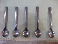 Lot of 5 pcs. tea spoons from "P. Denev - Gabrovo" factory