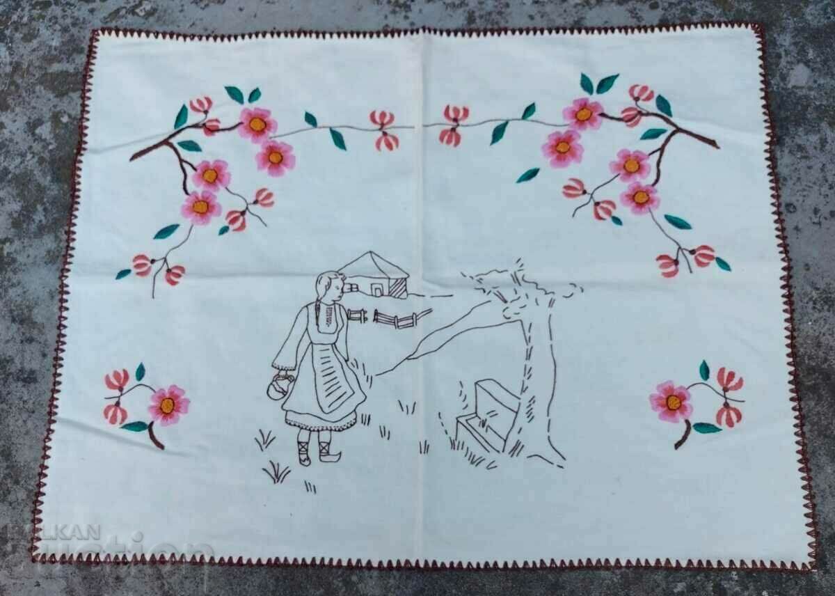 Delivery of . OLD EMBROIDERED CARPET WALL CHECK RUG EMBROIDERY Delivery of . OLD EMBROIDERED CARPET WALL CHECK RUG EMBROIDERY