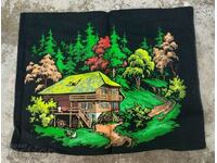 . OLD UNUSED PAINTED PILLOW CASE