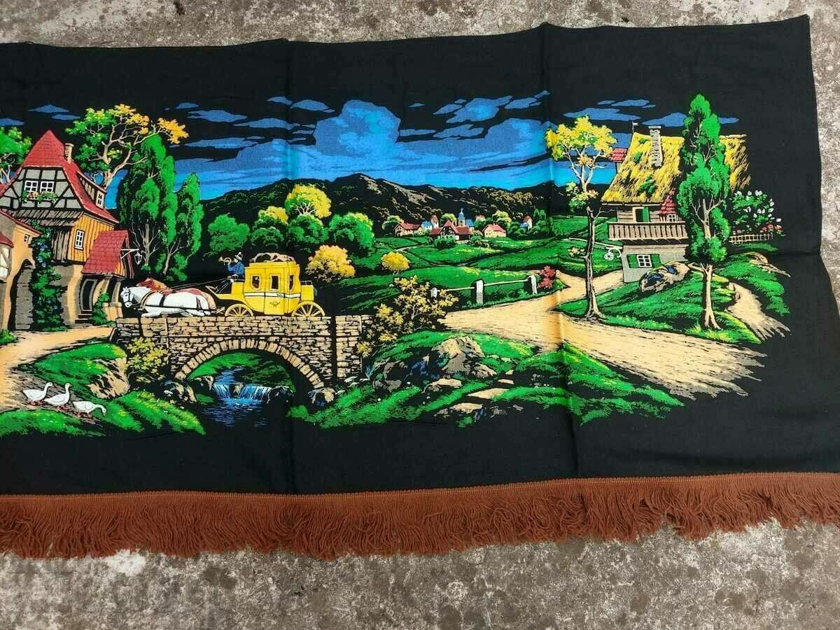 Licitație COVOR VECHI KILIM PERETE NEFOLOSIT COVOR PICTAT KILIM