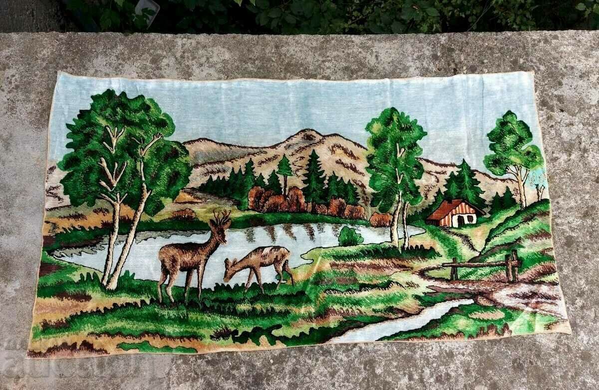 . OLD UNUSED CARPET RUG WALL . OLD UNUSED CARPET RUG WALL