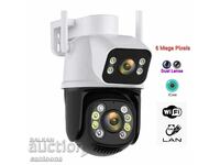 6Mpx dual WiFi camera, night vision, 360°, iCSee, mic