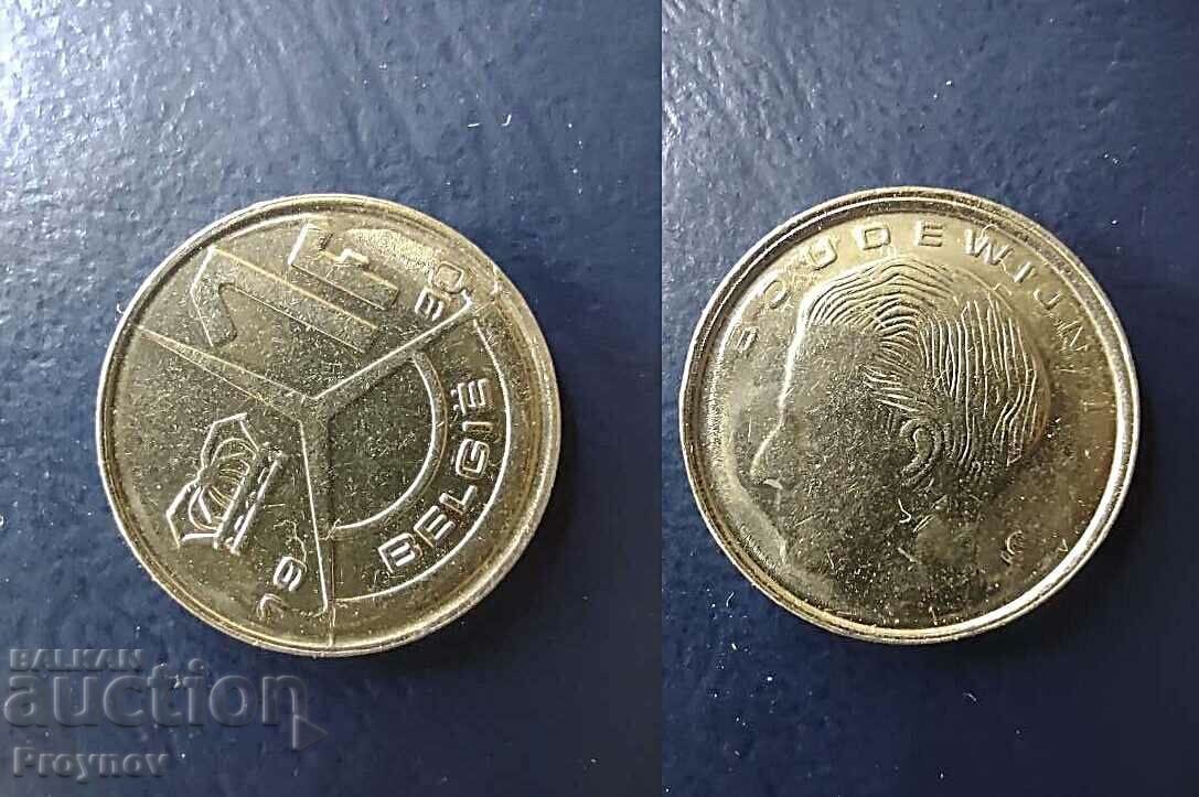 MINT ERROR-Belgia 1 franc, 1990