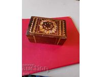 Wooden carved jewelry box