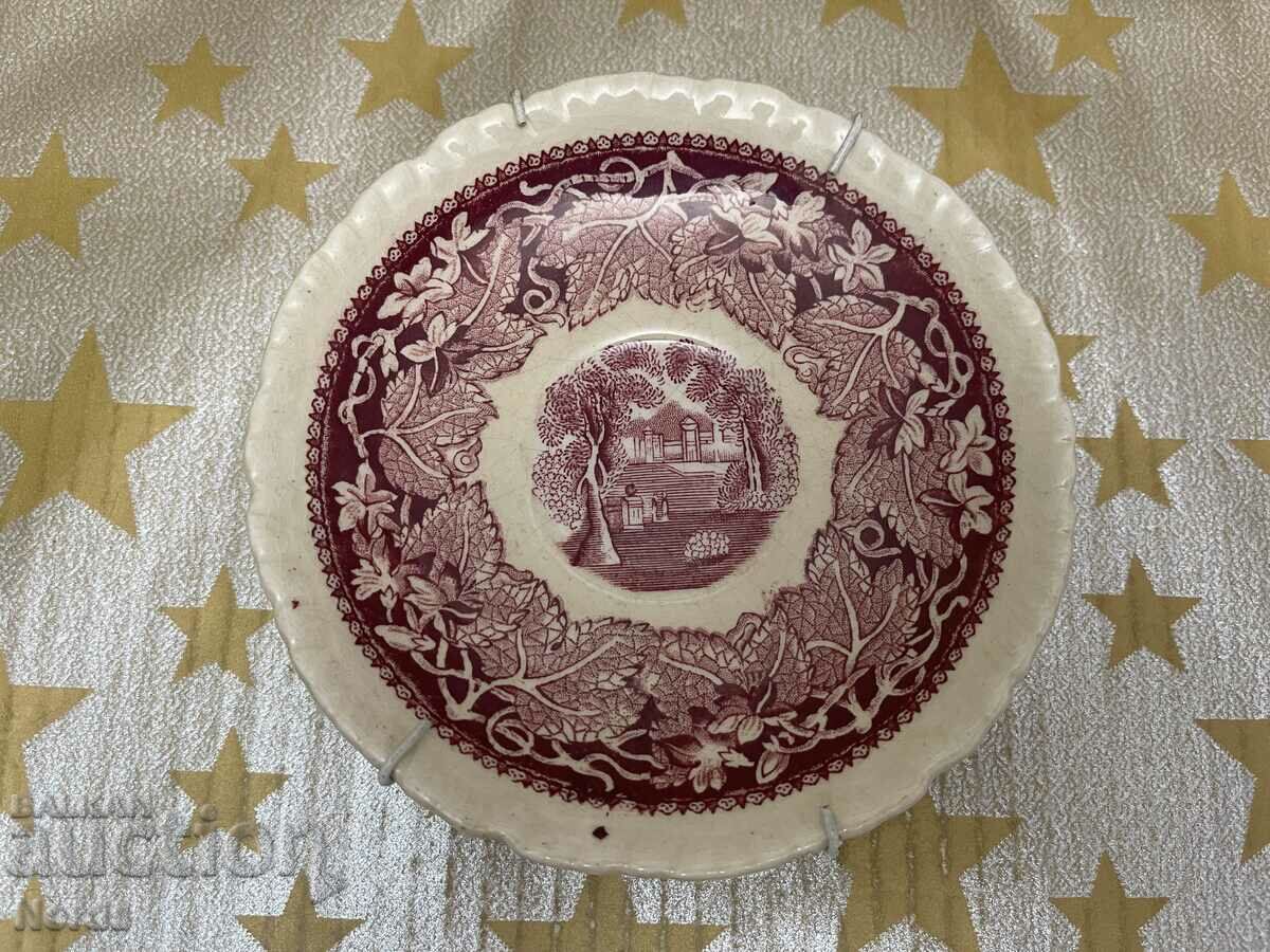 Vintage saucer with markings