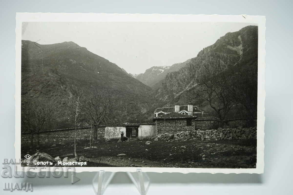 1930 Card Photo Μοναστήρι Sopot Γενική άποψη Paskov