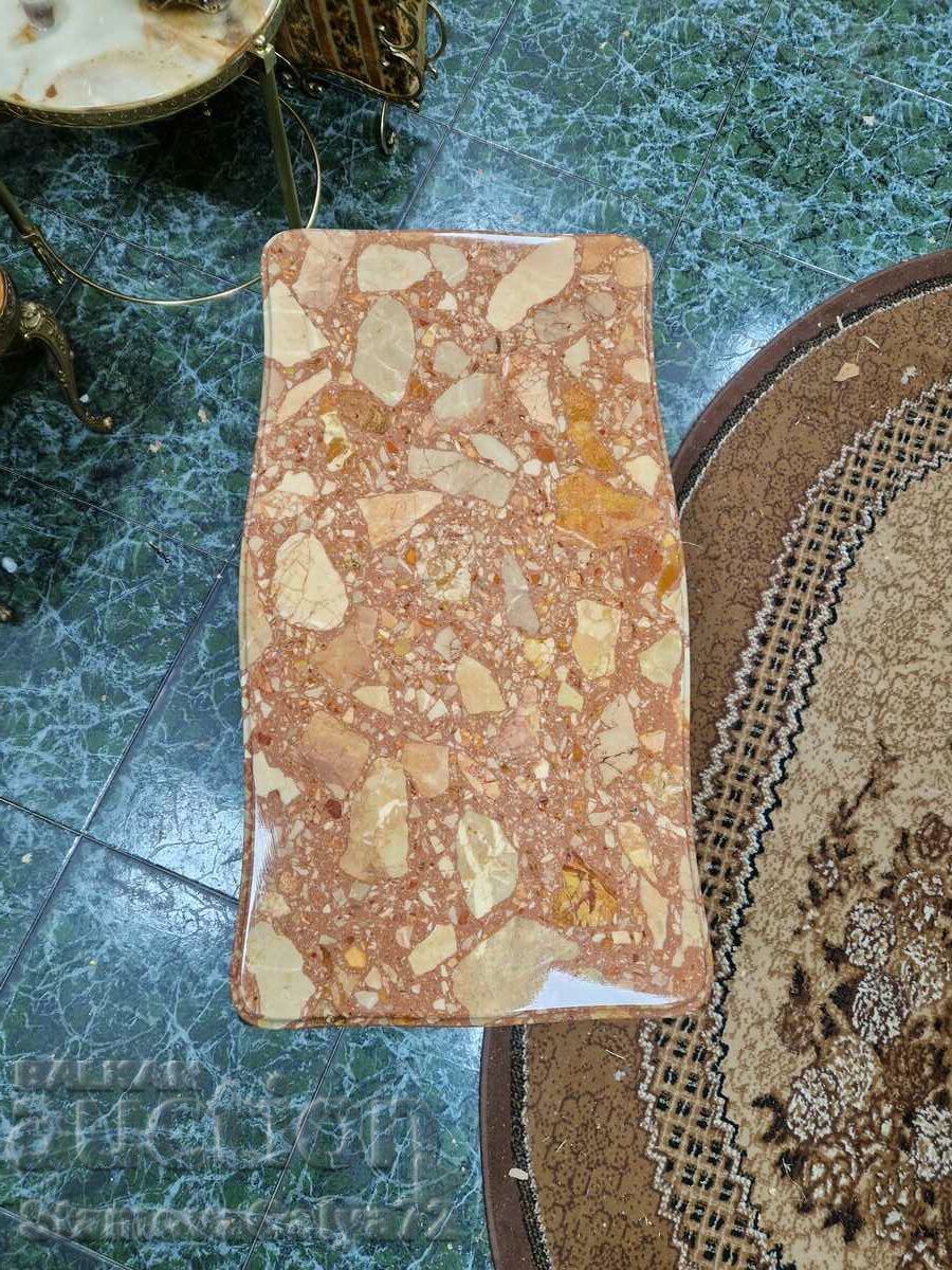 O măsuță minunată din bronz antic cu blat de marmură - 6