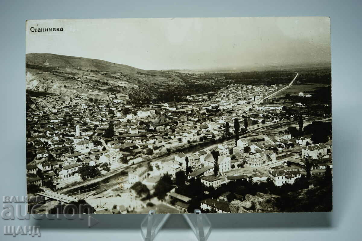 1930 Card Photo View Stanimaka Panorama Asenovgrad