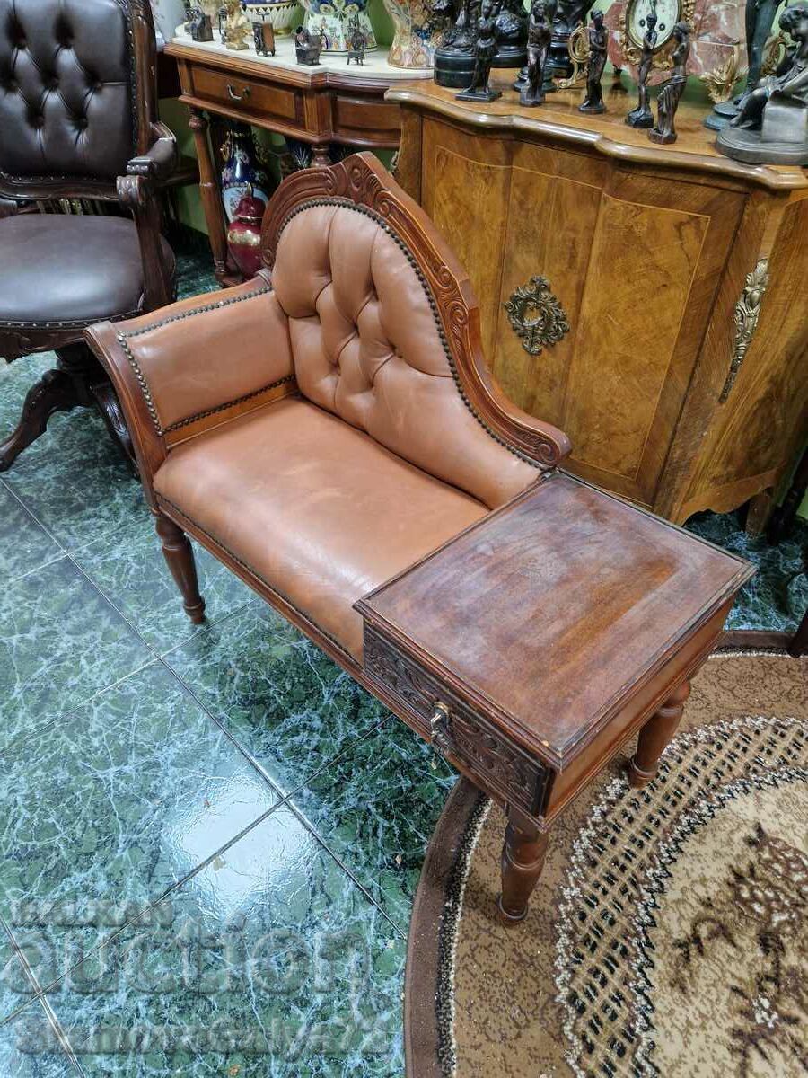 A great antique English parlor bench with price 447.00 BGN | € 228.55 A great antique English parlor bench with price 447.00 BGN | € 228.55