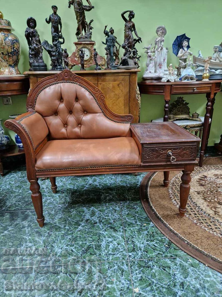 Delivery of A great antique English parlor bench Delivery of A great antique English parlor bench