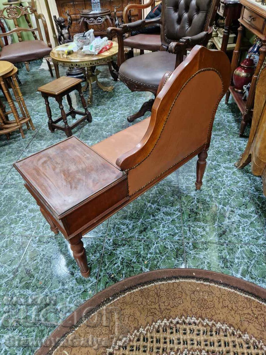 A great antique English parlor bench - 7 A great antique English parlor bench - 7