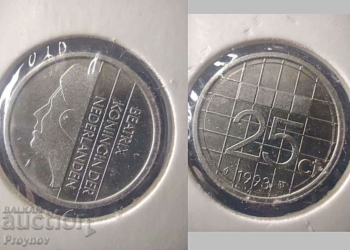 MINT ERROR-Ολλανδία 25 cents, 1993-UNC