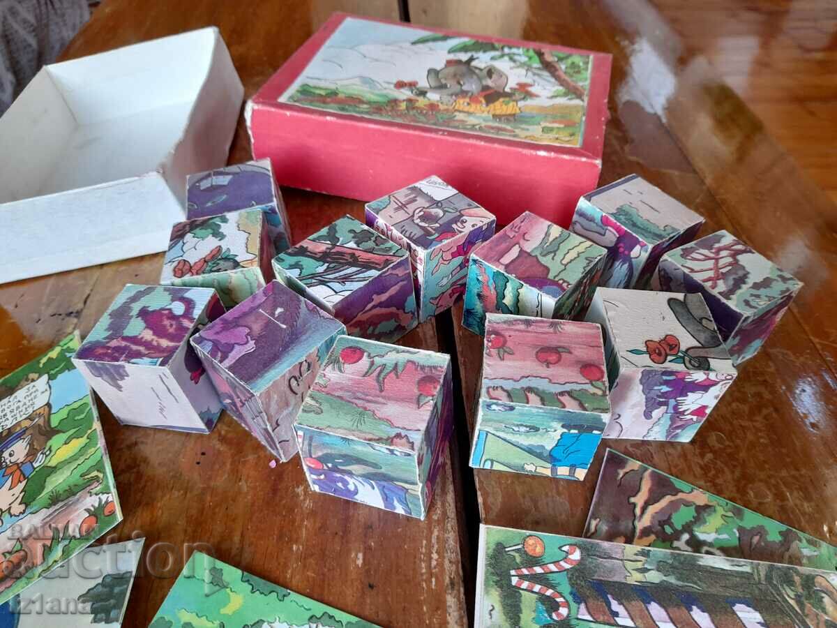 Delivery of An old children's game with cubes Delivery of An old children's game with cubes
