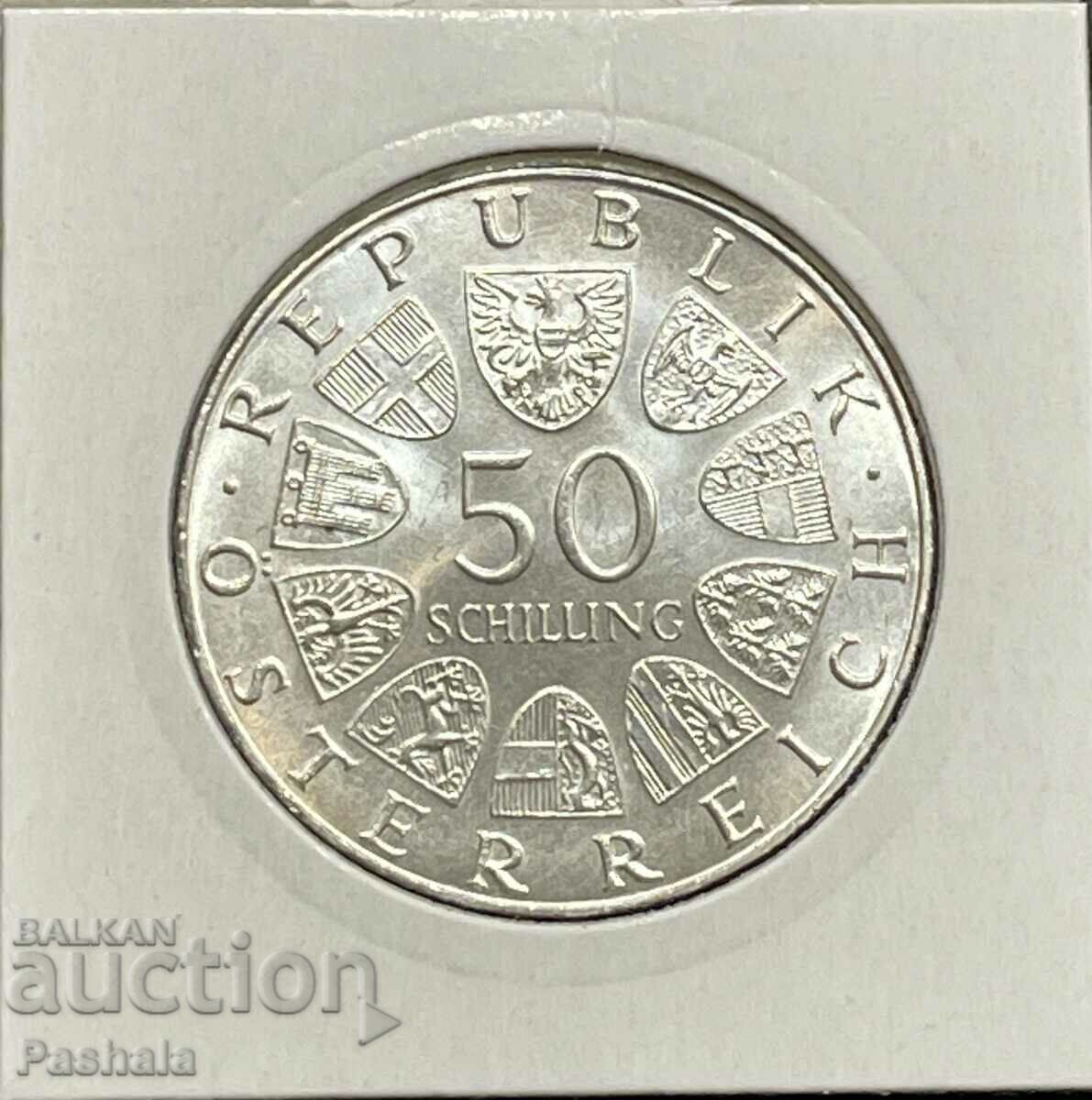 Austria 50 Shillings 1972 with price 45.00 BGN | € 23.01