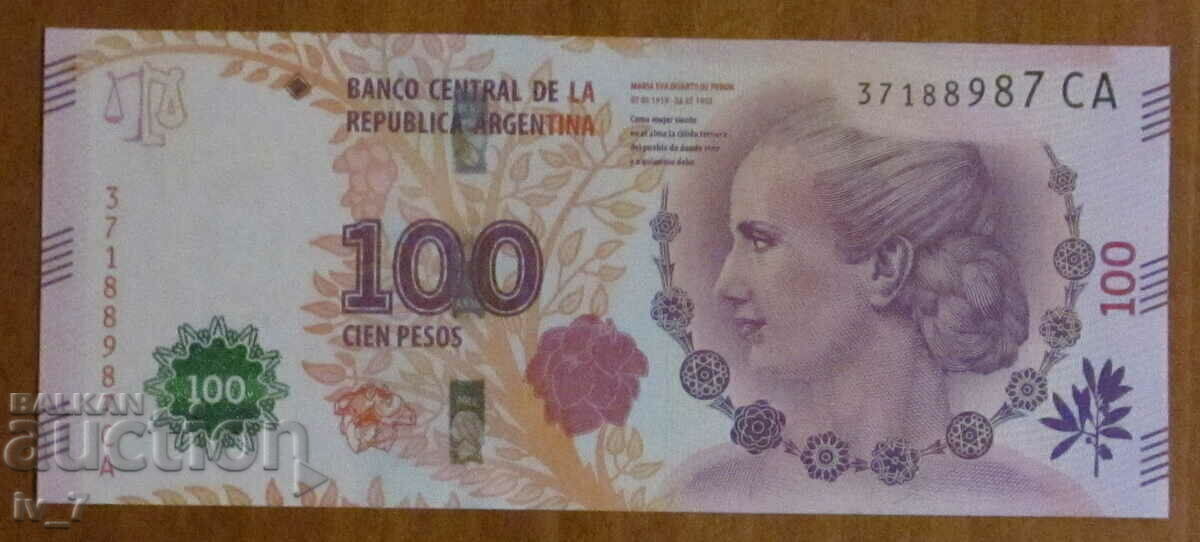 100 PESOS 2016, ARGENTINA - Anniversary Banknote - UNC