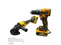 brushless cordless impact screwdriver and angle grinder