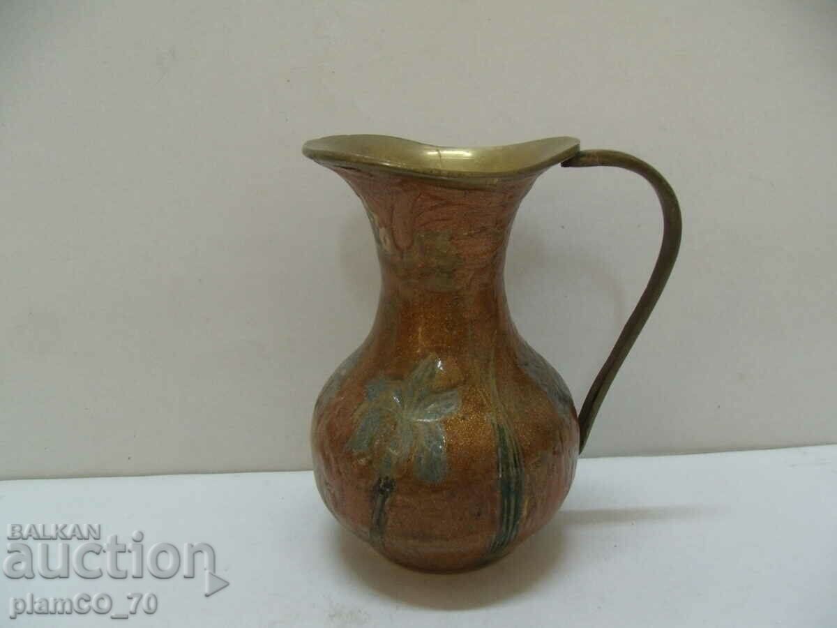 #*7773 old small metal / brass jug