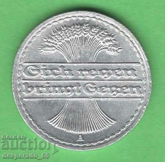 (¯`'•.¸ 50 Pfennig 1922A GERMANIA aUNC ¸.•'´¯) cu preț € 1.00 | 1.96 BGN