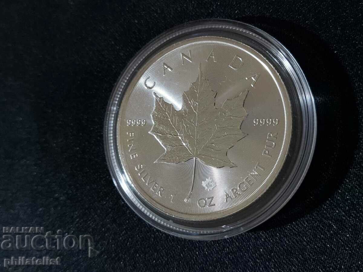 Καναδάς 2024 - 5 δολάρια - Maple Leaf - 1 OZ, ασημένιο νόμισμα