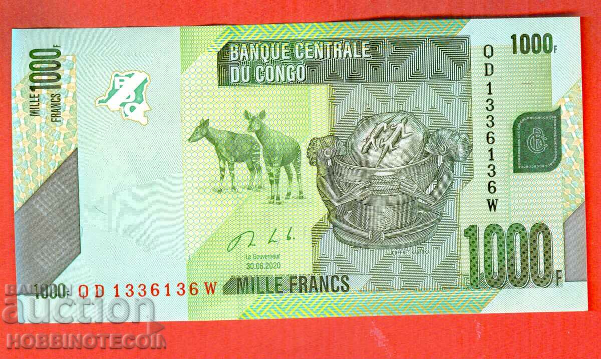 CONGO CONGO 1 000 - 1000 Fr τεύχος 2020 NEW UNC