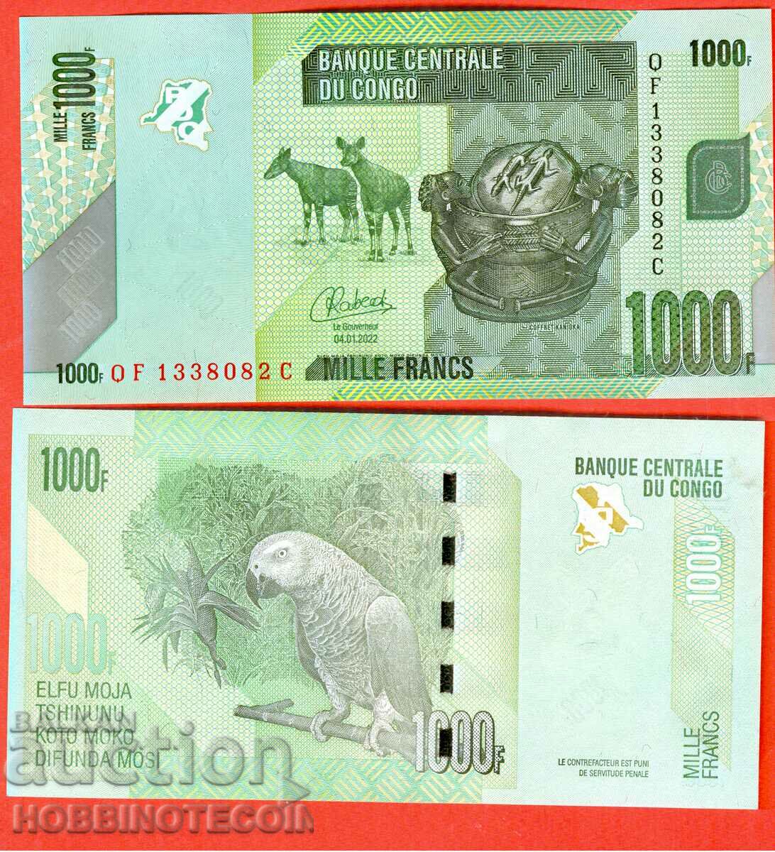 КОНГО CONGO 1 000 - 1000 Фр емисия issue 2022 НОВА UNC