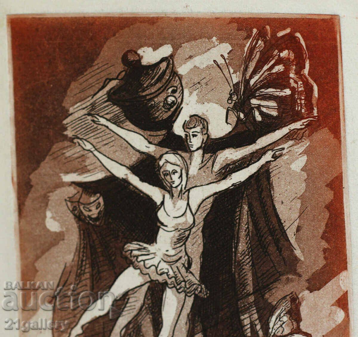 Auction  Ivan Bachvarov (1942-2023) Dance - graphics