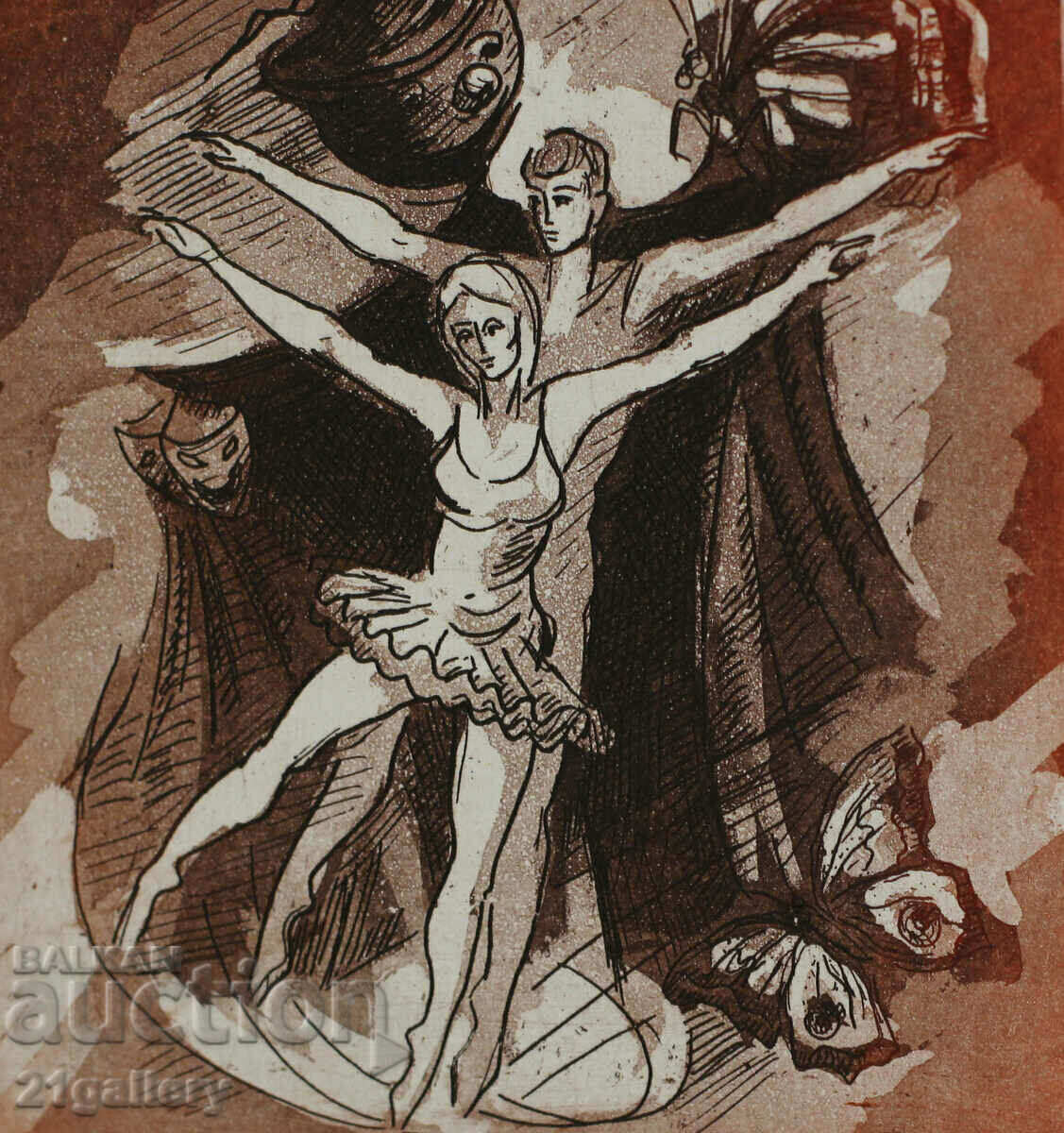 Ivan Bachvarov (1942-2023) Dance - graphics - 5