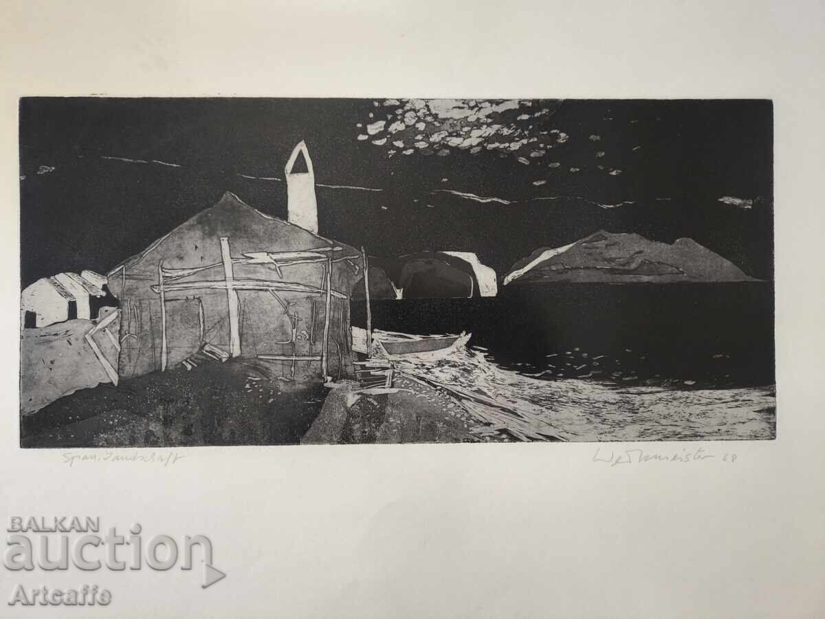 Spanish Landscape Etching - 7 Spanish Landscape Etching - 7