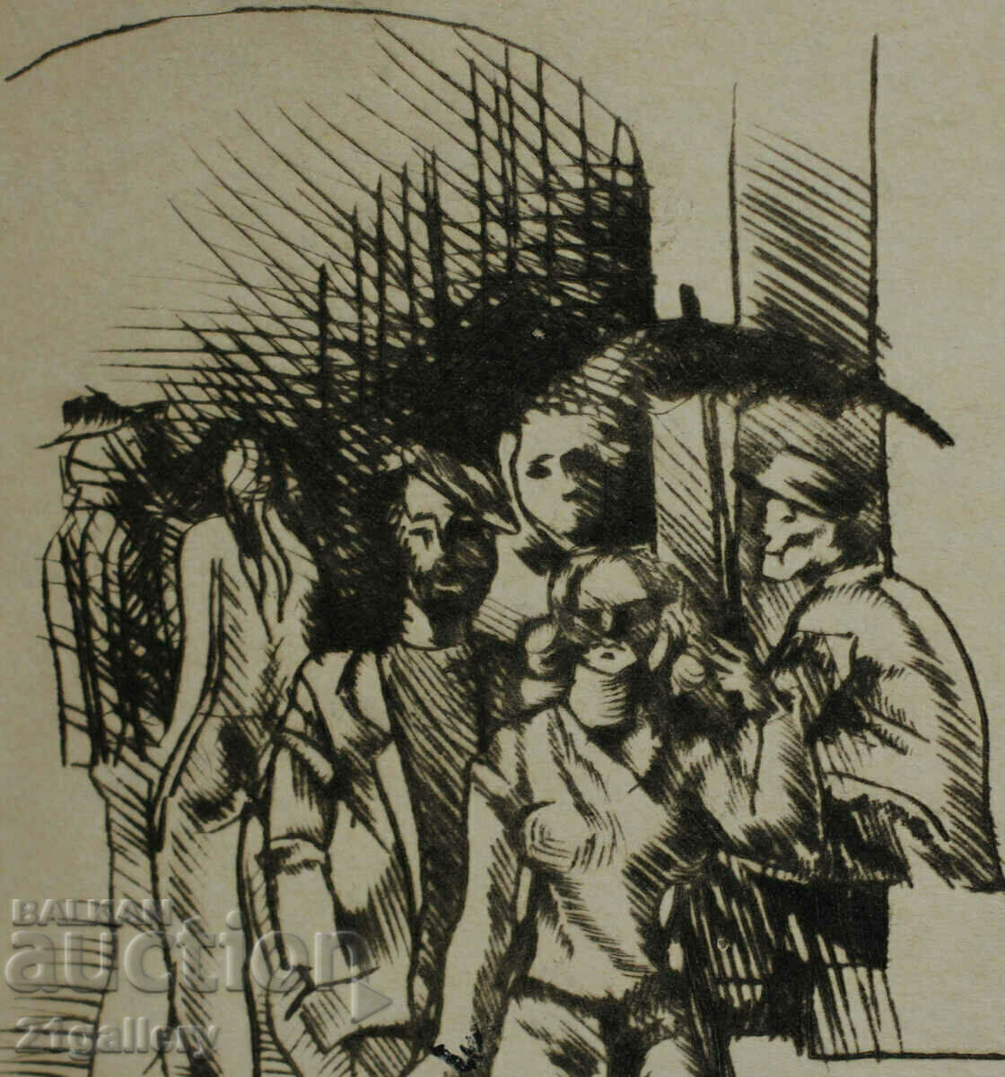 Auction Dimitar Kotsev (1954 - ) drypoint graphics Auction Dimitar Kotsev (1954 - ) drypoint graphics