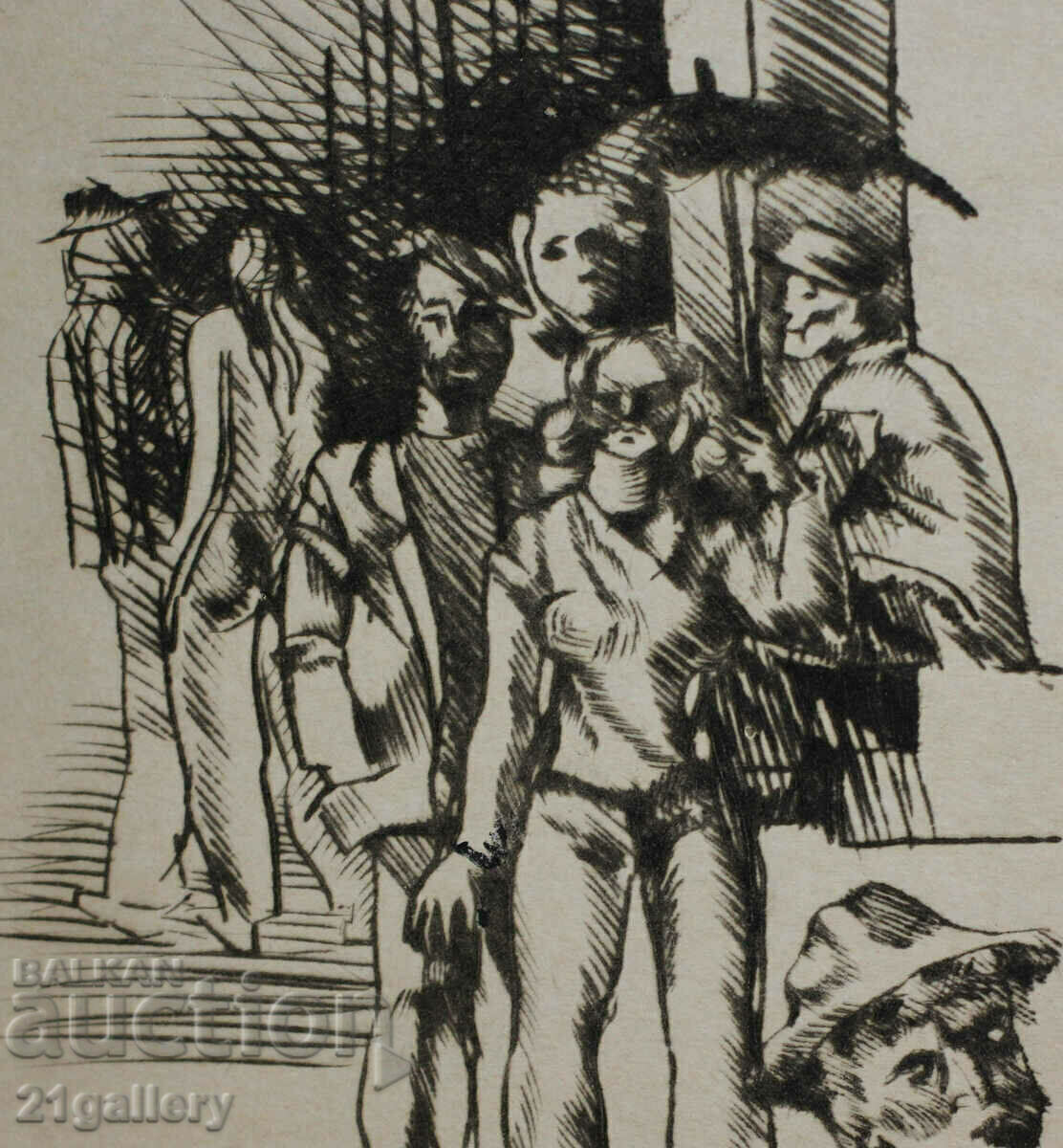 Delivery of Dimitar Kotsev (1954 - ) drypoint graphics Delivery of Dimitar Kotsev (1954 - ) drypoint graphics