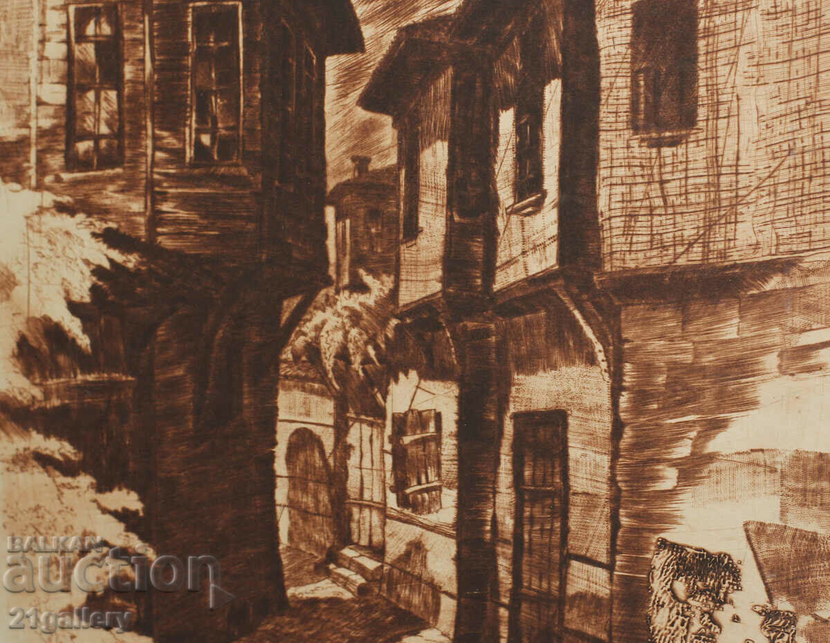 Delivery of Dimitar Popgeorgiev (1960) graphics Old Nessebar 1989 Delivery of Dimitar Popgeorgiev (1960) graphics Old Nessebar 1989